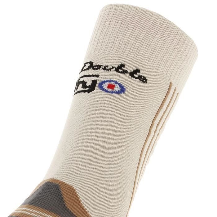 Chaussettes de marche randonn e Double treck bge cho7 Thyo Beige