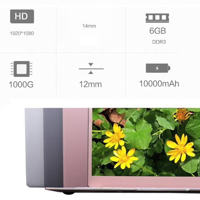 Ordinateur portable PC Netbook 14,1 pouces 2 Go3