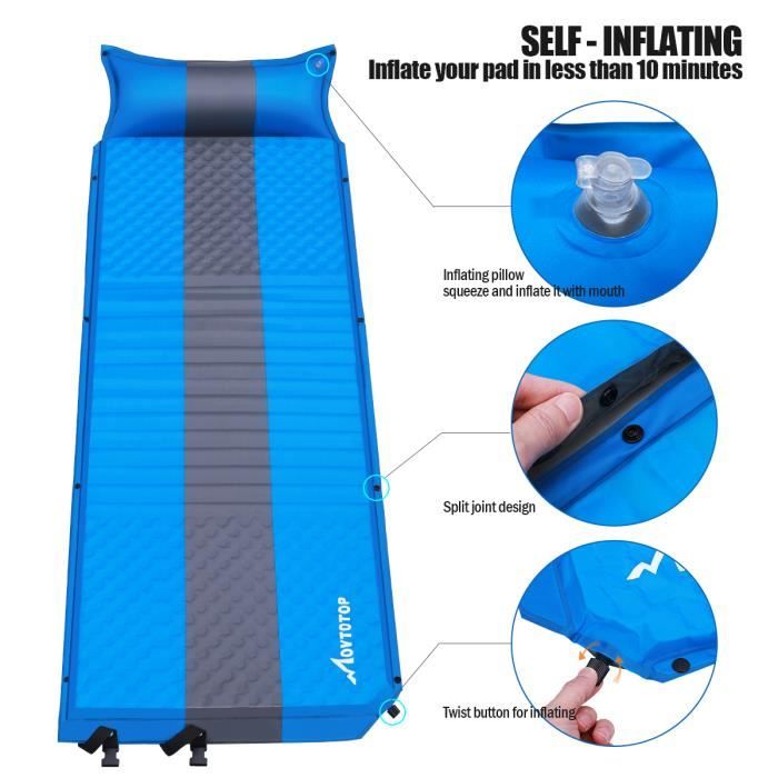MOVTOTOP Matelas de couchage en mousse m moire de forme
