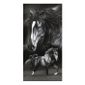 Drap De Plage Cheval Noir Et Blanc Serviette De Bain 75x150cm