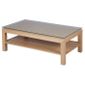 Table Basse En Chene Massif Avec Plateau En Verre Trempe Paseo