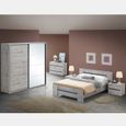 Chambre A Coucher Couleur Chene Rustique Evina Gris L 212 X P 208 X H 88 Cm Achat Vente Chambre Complete Chambre A Coucher Couleur Cdiscount