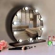 10 pièces/ensemble miroir de maquillage d'ampoule, éclairage de coiffeuse, USB 3 couleurs LED ampoule LED lumière miroir miroir-0