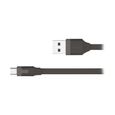 MUVIT TAB Cable plat charge & synchro 2.4A USB/micro-USB - 1m - Noir-0