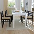 Lot de chaises de salle à manger - Style contemporain Scandinave chaise Cuisine 4 pcs Carrée Bois Marron-0