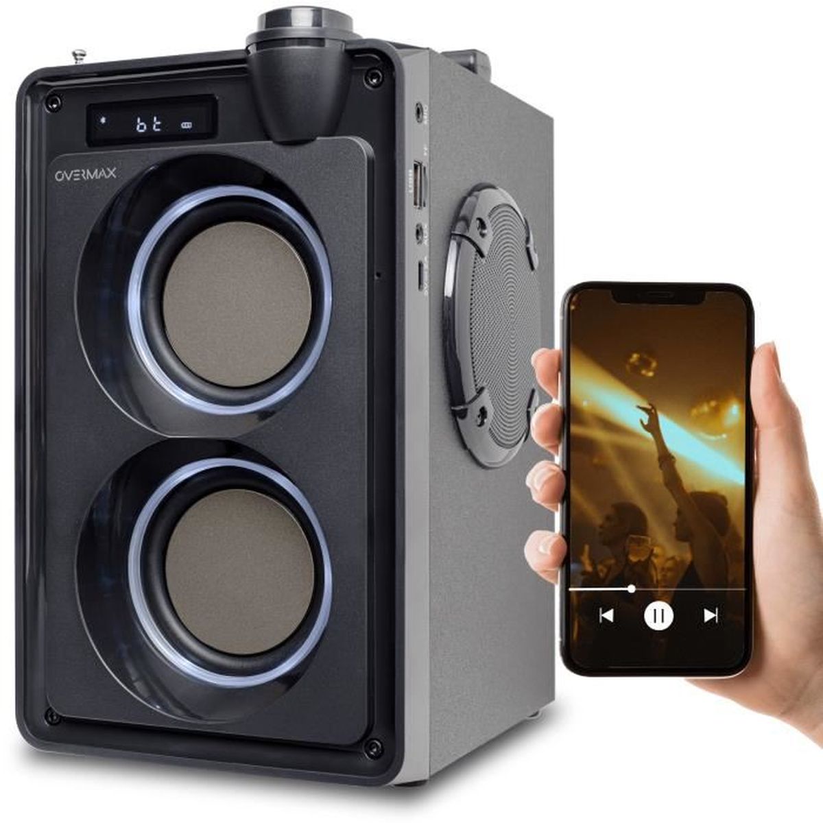 Audiocore AC875 Bazooka Draagbare Bluetooth-luidspreker Boombox 30W Audiocore AC875 Bazooka Draagbare Bluetooth-luidspreker Boombox 30W