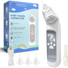 ACELIFE Aspirateur Nasal Électrique Bébé,Mouche Bebe avec 3 niveaux d'aspiration ,lumière, musique et 3buses réutilisables pour bébé