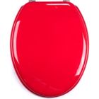 Abattant Wc MDF Rouge - MSV - Universel - Entraxe de fixation universelle