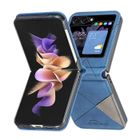 HTDMOBILES Housse pour Samsung Galaxy Z Flip 5 5G - etui coque pochette portefeuille - BLEU
