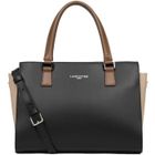 LANCAS - LANCASTER Sac Lancaster Constance en cuir porté main ref_38651 Noir Nude Vison 32*21*13