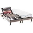 Ensemble matelas+sommier relaxation électrique COMFORT - 2x80x200 cm - Matelas mousse - DEKO DREAM Samba