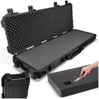 MALLETTE A OUTIL - TECTAKE - Etui Malette Valise Etanche de Protection Fusils 1135 x 41 x 16 cm - Noir