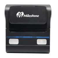 Imprimante thermique portable Milestone Mini Bluetooth - Noir - 78mm - USB + Bluetooth - Compatible ESC/POS
