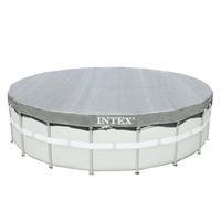 Bâche de protection pour piscine ronde Intex 28041 - Deluxe avec tamis d'écoulement - Ø5,49m
