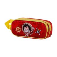 One Piece Luffy Trousse 3D Double, One Size Rouge