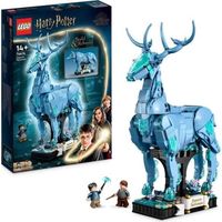 LEGO® Harry Potter 76414 Expecto Patronum, Maquette 2-en-1 avec Figurines Animales Cerf et Loup