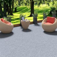 Kingston - tapis type gazon artificiel – pour jardin, terrasse, balcon - gris - 200x300 cm