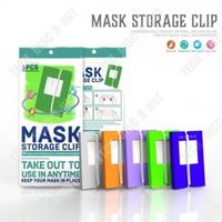 TD® Clip de stockage de protection du visage portable Clip anti-poussière Boîte de rangement pliable de protection de