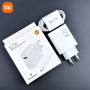 Chargeur Rapide 67W Avec Câble USB-C 2M 6A - Compatible Xiaomi/Redmi/Pad - Technologie Mi Turbo - Charge 60% En 30min