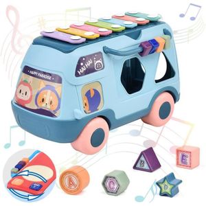 JOUET À TIRER Jouets musicaux pour bébé-avec xylophone et trieur de tambour-éducation précoce-jouets éducatifs pour les enfants de plus de 1 an