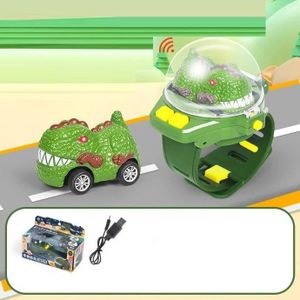 VEHICULE RADIOCOMMANDE BOITE dinosaure vert - Mini-montre de voiture télé