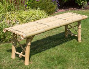 Banc De Jardin En Bambou Achat Vente Pas Cher