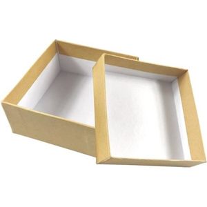 Boîte cadeau Boîte cadeaux en carton kraft avec couvercle 8,5 cm 3 pièces - MegaCrea DIY {couleur}