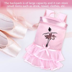 SAC À DOS Sac à dos de danse filles ballet enfants sac à bandoulière sport zipper (Rose) HB049