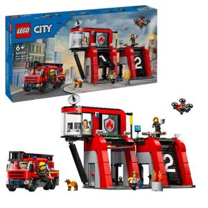 ASSEMBLAGE CONSTRUCTION LEGO® 60414 City La Caserne et le Camion de Pompie