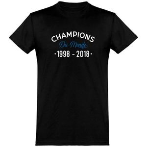 T-SHIRT MAILLOT DE SPORT Tee-shirt Homme Champions du Monde 1998-2018 - 100