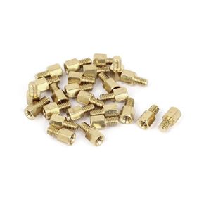 100pcs #4-40 6mm longue filetage femelle Ecrou hexagonal Spacer Impasse pilier