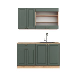 Vicco Cuisine R-Line, Chêne Artisan/Anthracite, 140cm , PT Marbre | Leroy Merlin