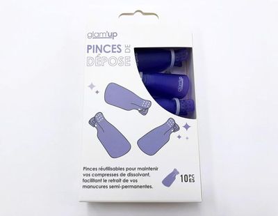 Lot De 10 Pinces à Déposer Vernis Semi-permanent – Gel UV LED – Manucure Transparente