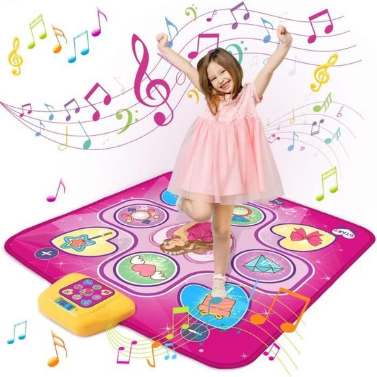 Innedu – Tapis De Danse Musical Avec LED – 98x92 Cm – 3 Modes, 8 Musiques – Pour Enfant 3 à 8+ Ans