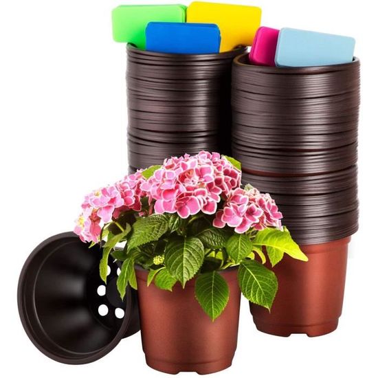 80Pièces Pot Plastique Plante Pots de Fleurs 10cm Potager Pot de Semis  Repiquage Godet Semis Plantation Réutilisables Fleur [187] - Cdiscount  Jardin