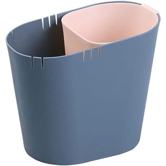 Corbeille à Déchets En Rotin Tissé De 17,8 X 25,4 Cm - Petit Panier Tissé En Paille Naturelle - Poubelle De Bureau Ronde - Corbeille à Papier Domestique - Couleur Café