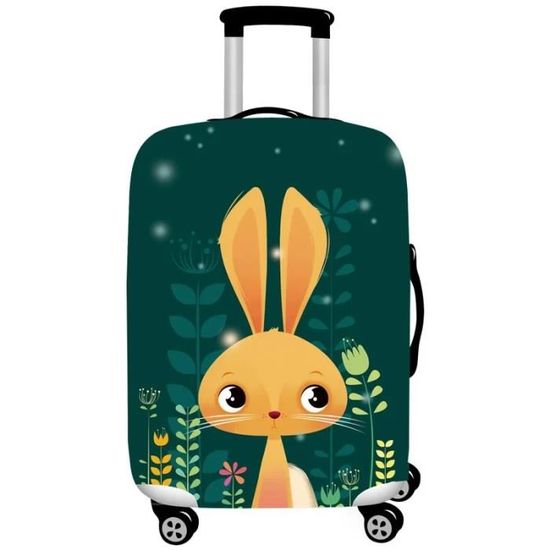 Housse De Valise élastique Motif Lapin - Taille XL Pour Valise 29-32 Pouces - Polyester/élasthanne - Protection Anti-rayures - Fermeture éclair