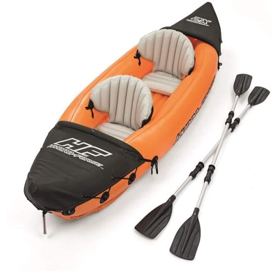 Canoë Gonflable, Ensemble Kayak Gonflable pour 2 Personnes avec rames en Aluminium 321 * 88cm (cm)332