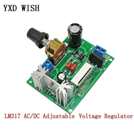 Amperometro DC Modulo Regolatore Tensione AC-DC LM317, Display Voltmetro, Regolabile Per Progetti Elettronici Modulo Step Down Buck Regolabile