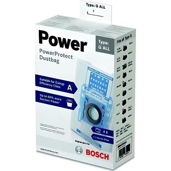 BOSCH - Boîte 4 sacs aspirateur + 1 filtre - BBZ41FGALL