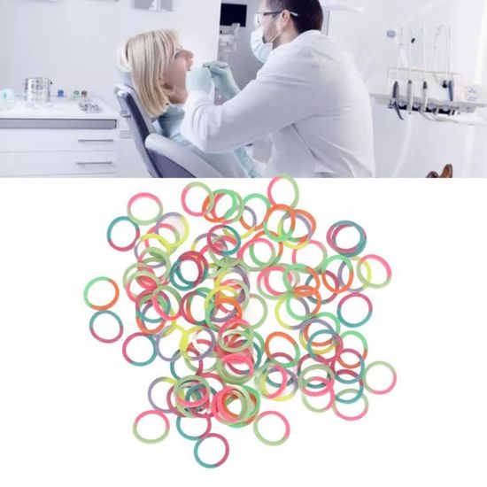 500 Élastiques Orthodontiques 1/4 Pouce 3.5 Oz - Pour Appareil Dentaire, Espacement Dents + 5 Entretoises Offerte