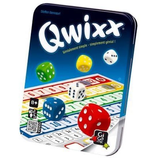 Jeu de dés Qwixx - GIGAMIC - QWIXX - Jeu d'ambiance - 20 min - 2 joueurs ou plus