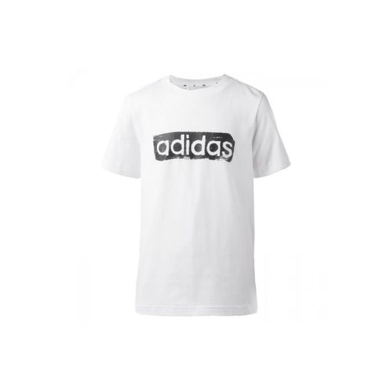 Tee shirt iconique en coton Adidas Enfant Blanc Cdiscount