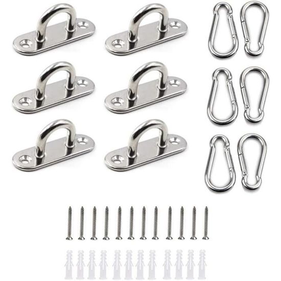 6 Boucles De Pont En Acier Inoxydable 316 Pour Kayak - 25 Mm, Avec Vis, Fixation Robuste