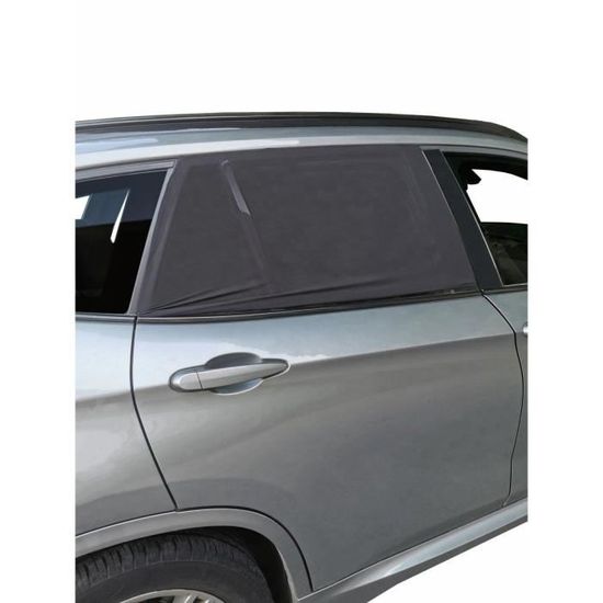 Pare soleil Voiture Bébé TINEO - 2 Housses Chaussettes - Ombrage 80% - Protection Chaleur - UV - Universelle - 50x80cm-80x110cm Noir