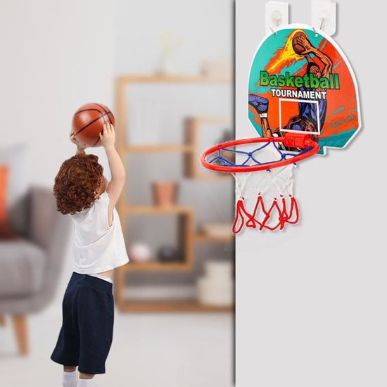 Ensemble de Panier de Basket-Ball Ajustable Pompe à Balles Ballon de Basket  sans Perçage Jouet de Sport pour Enfant - Cdiscount Sport