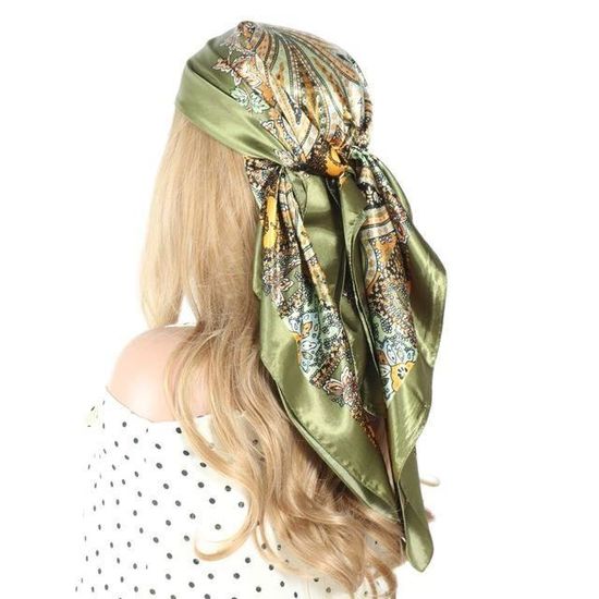 Écharpe En Soie 90x90 Cm Gris Argent - Foulard Bandana, Marque Tinitex, Neuf Avec étiquettes