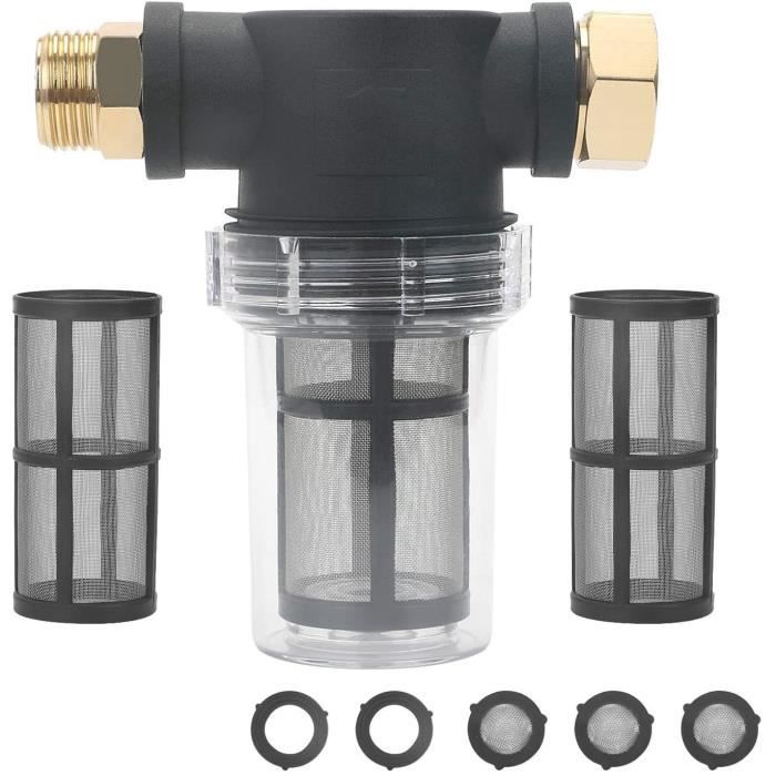 Wessper Lot De 4 Filtres à Sédiments Pour Nettoyeur Haute Pression - Compatible Kärcher 3/4 Pouce