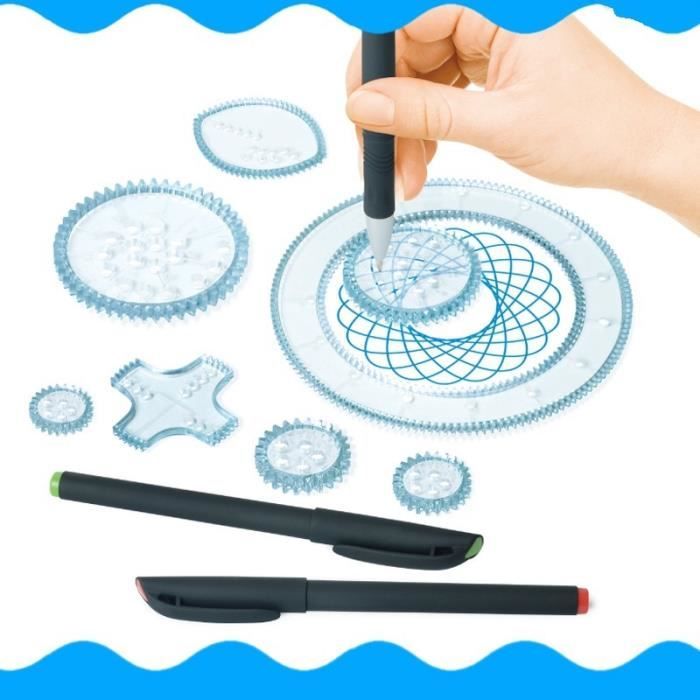 Lot de Règles à Dessin Géométrique Spirographe Dessin Modèle