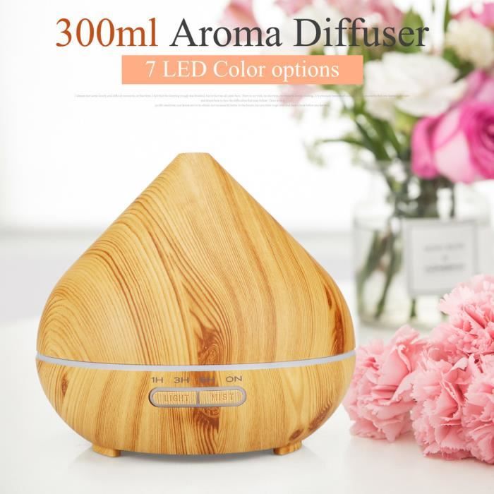 Haute capacité 300ml d'épurateur ultrasonique d'humidificateur d'air de diffuseur à la maison de grain en bois ANO2373